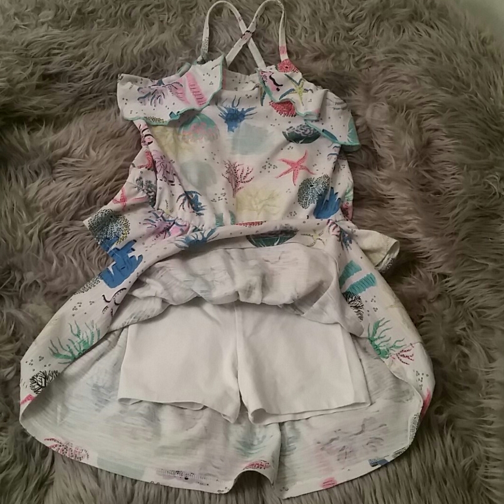 Cat&Jack sea life top&skirt w/attached shorts,4T - Picture 3 of 8